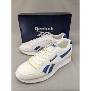 Reebok Unisex Glide Ripple Clip Sneaker, White/Vector Blue/Classic Yellow, US 11